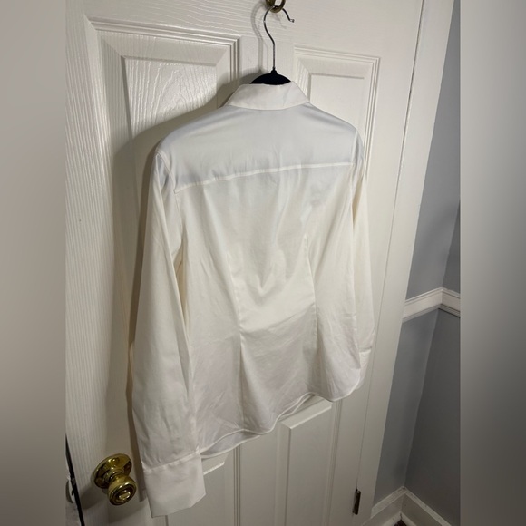 Lafayette 148 “Linley” Stretch Button-Up Shirt – White – Size Small - Picture 11 of 12